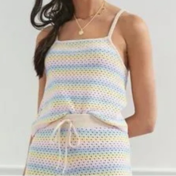 Anthropologie Saturday Sunday Rainbow Knit Tank